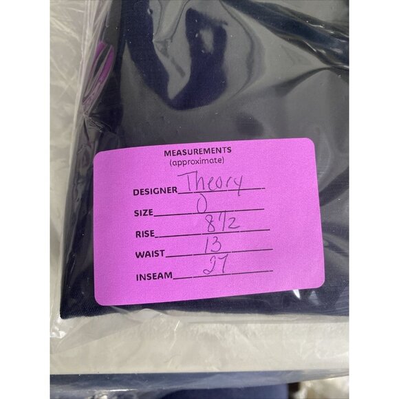 Theory Womens Thaniel Approach Slim Pull On Pants Straight Leg in Black Size 0 - Picture 9 of 9